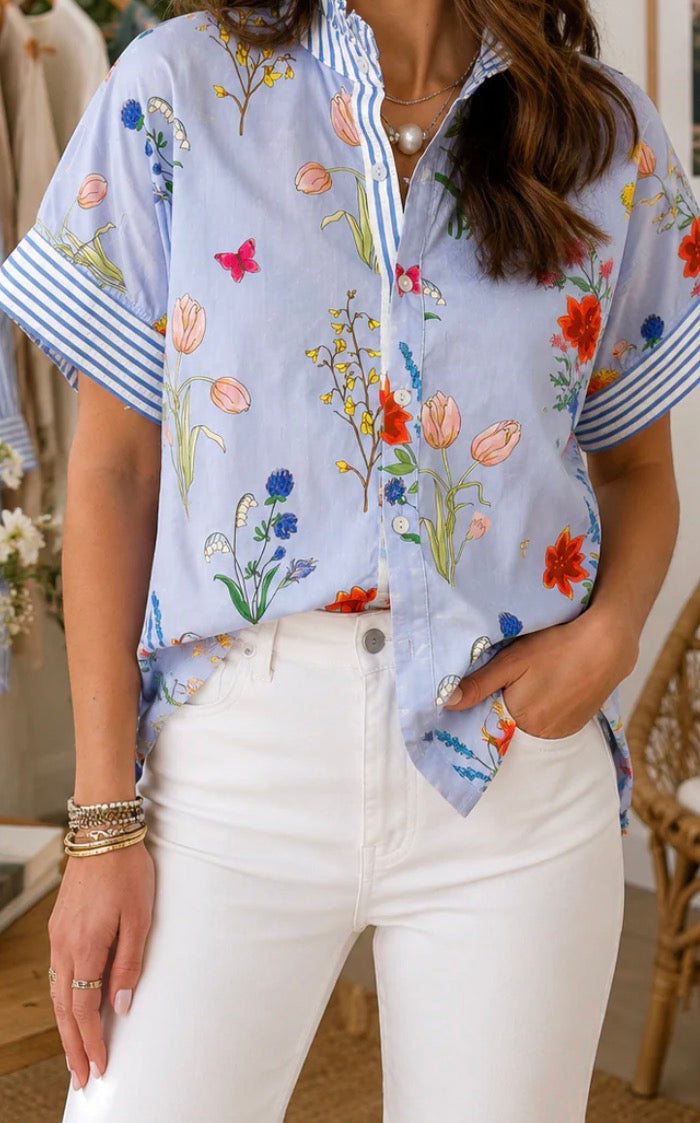 Blooming Garden Button Blouse