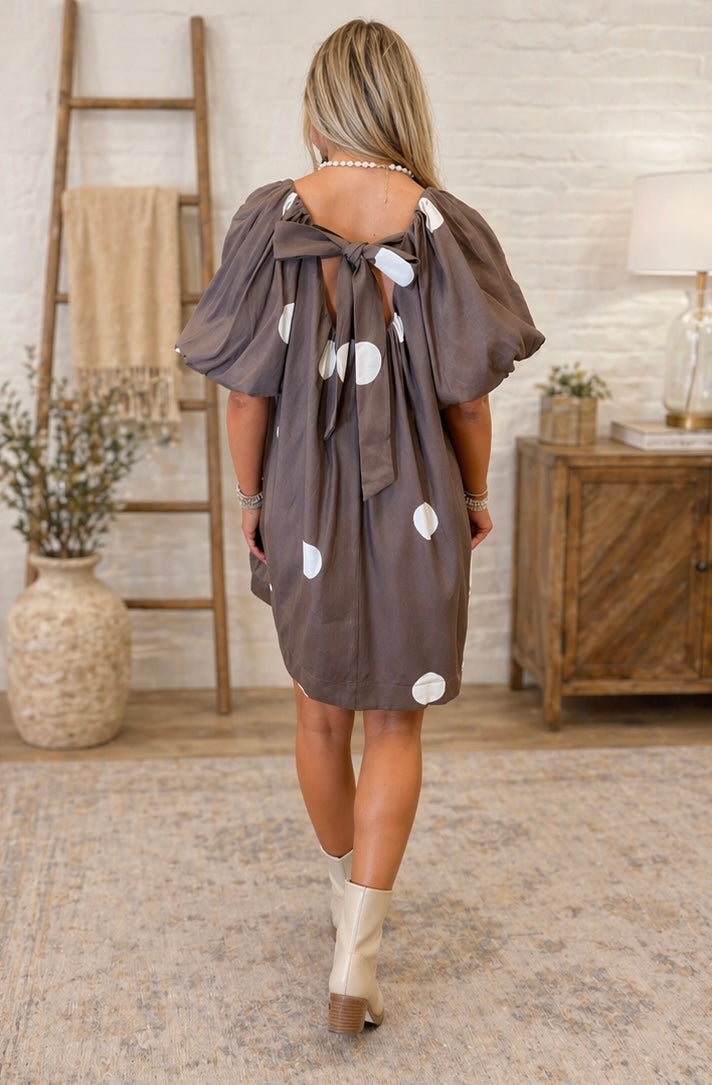 Cocoa Dot Mini Dress RTS