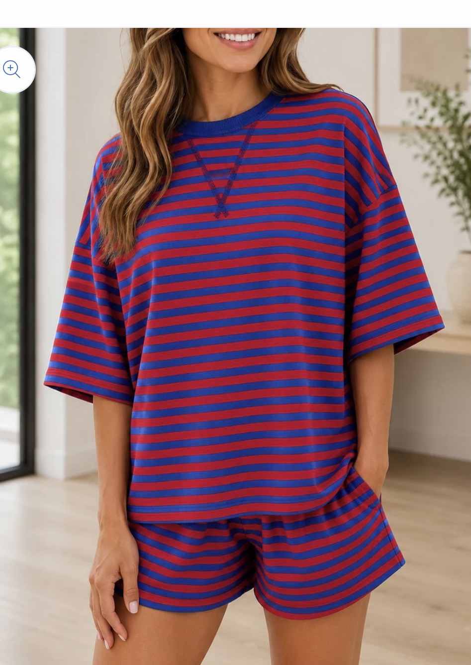 Striped ribbed set