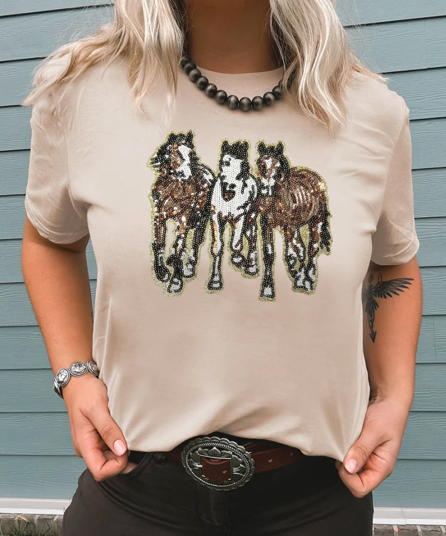 Saddle Up Sequin Tee RTS