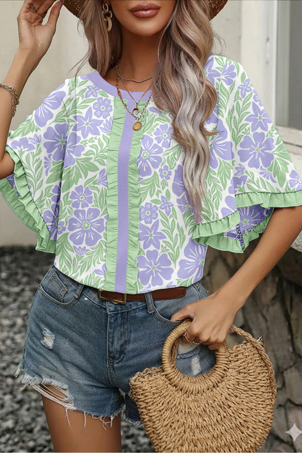 Floral Ruffled Blouse