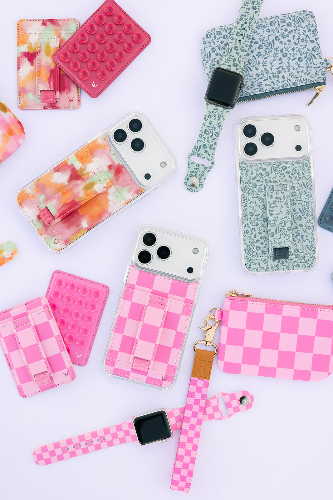 Bubblegum Check Wrist Lanyard