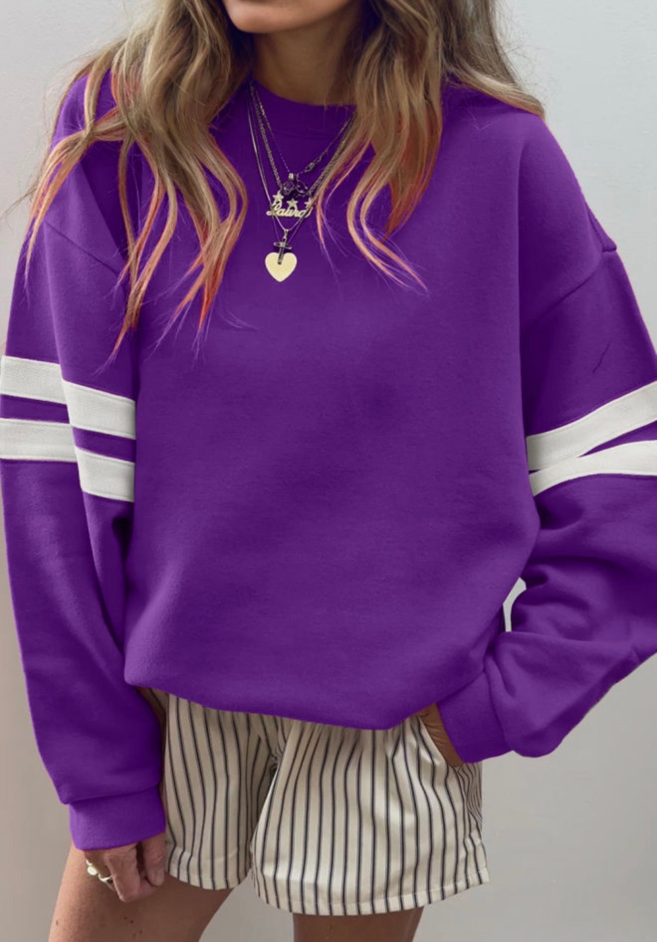 Varsity Stripe Sweatshirt