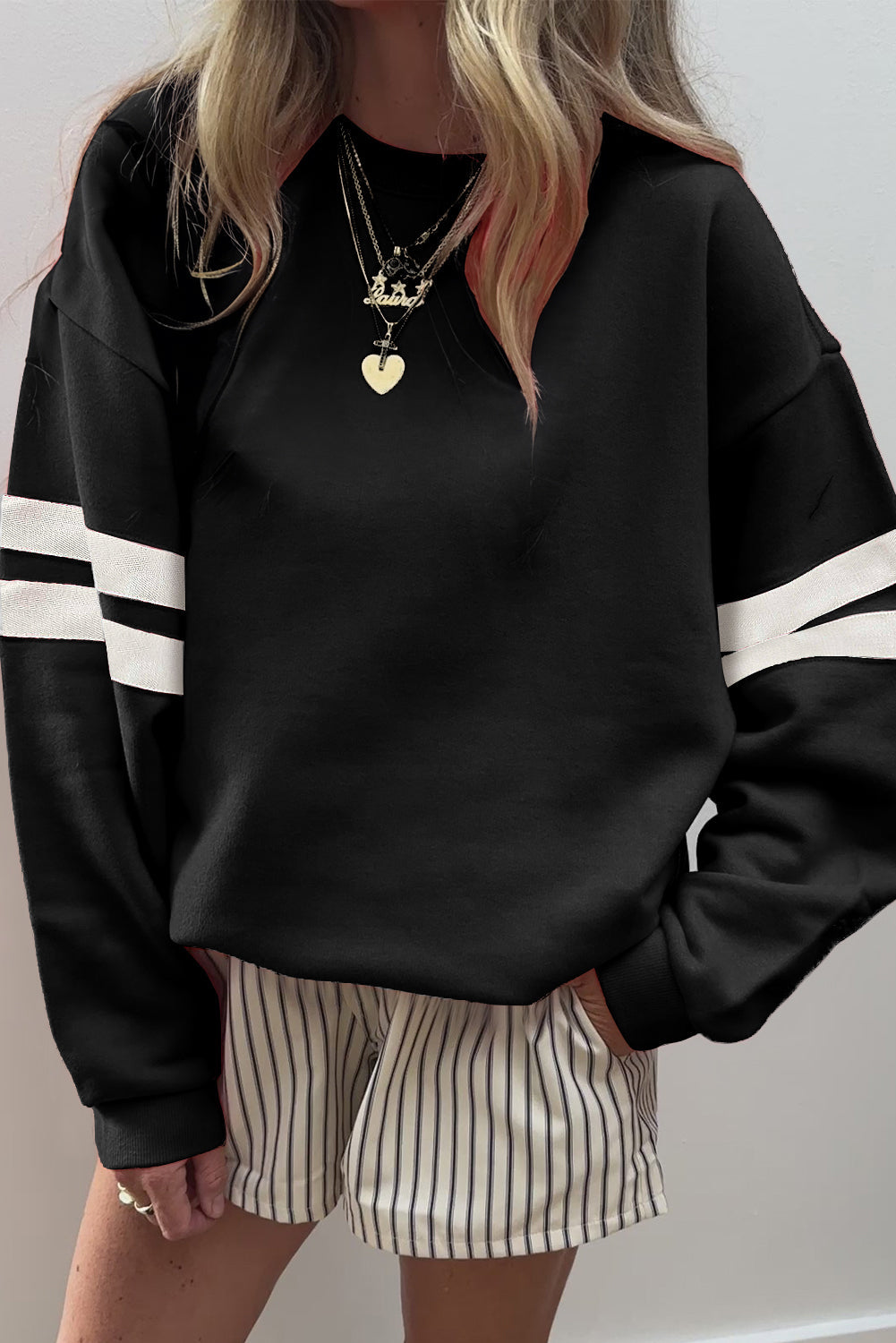 Varsity Stripe Sweatshirt