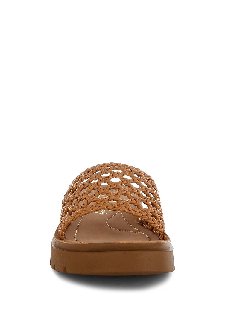Woven Sandals-Tan