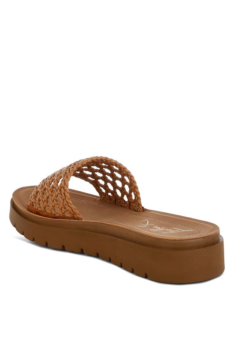 Woven Sandals-Tan