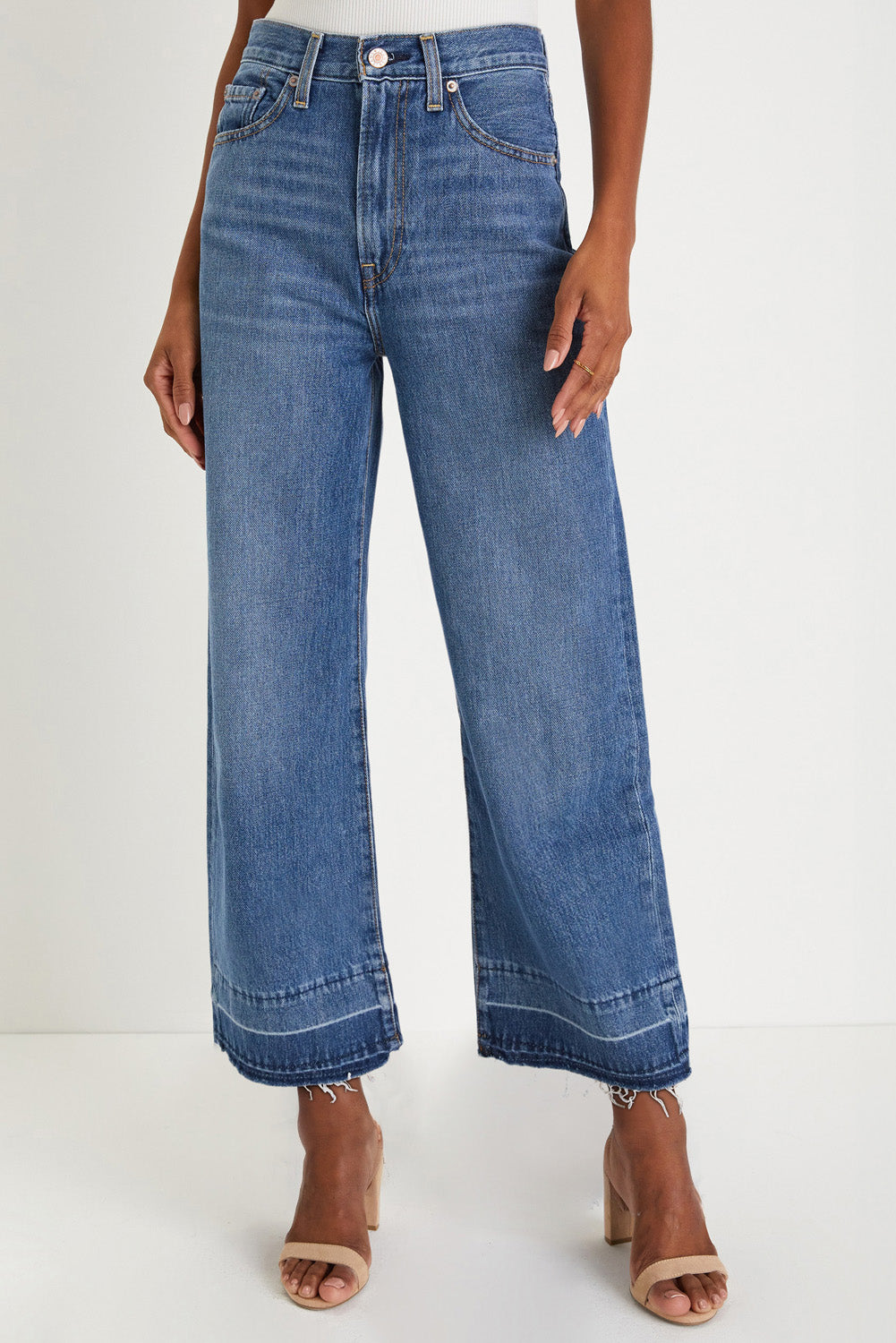 Raw Hem High Waist Jeans