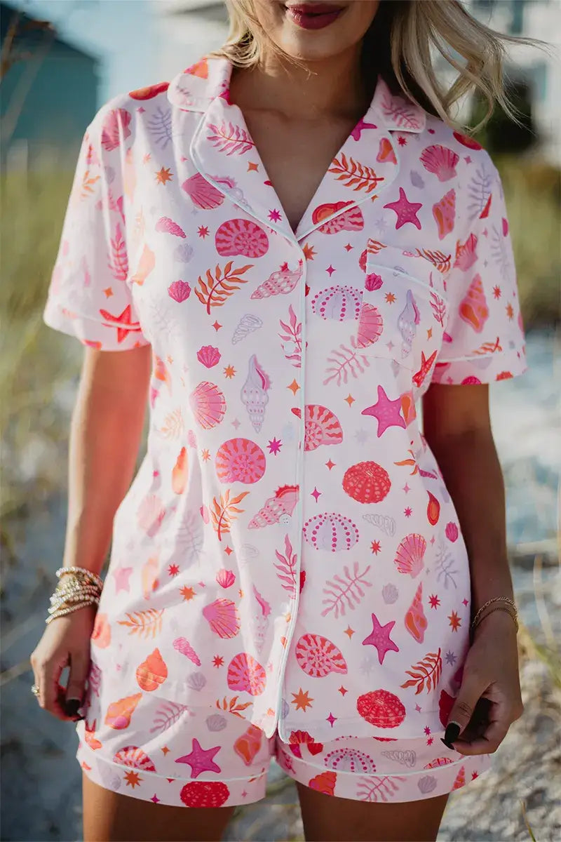 Beach Seashells Women's Pajama Set