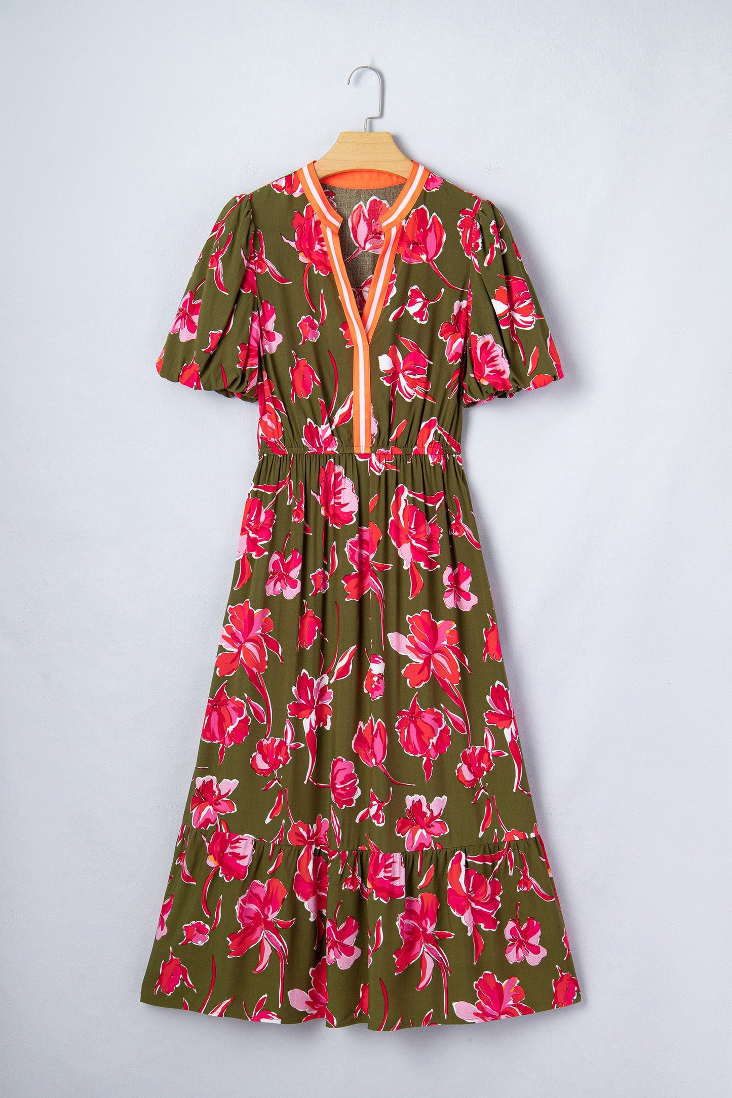 Green Floral Maxi Dress