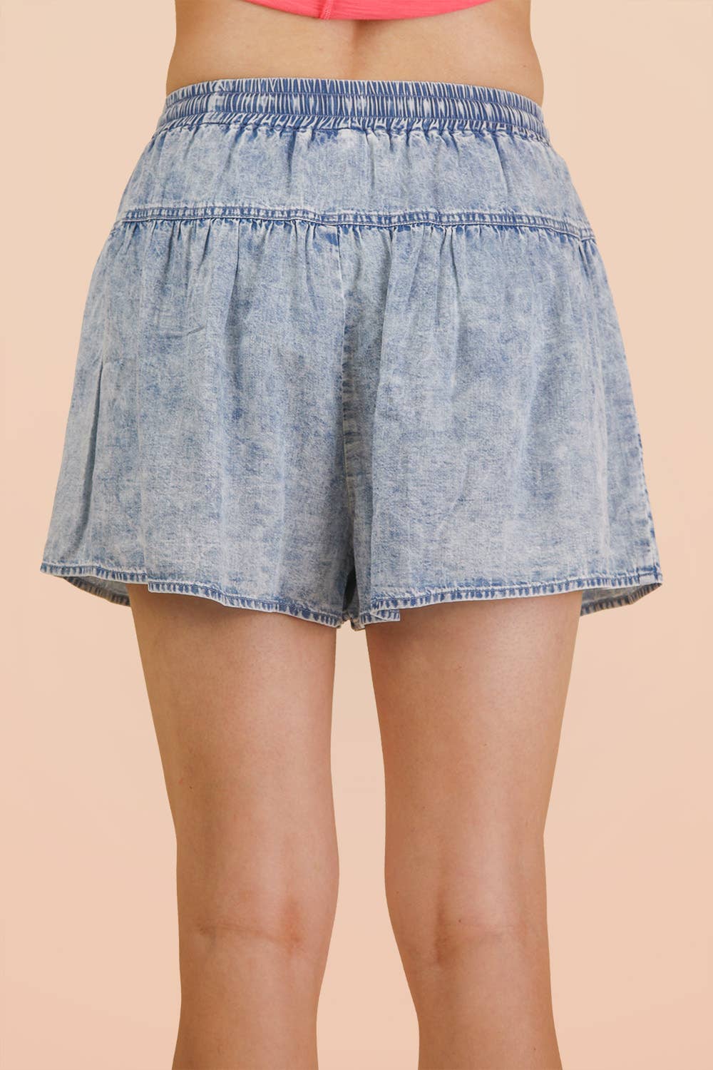 Chambray Flare Shorts