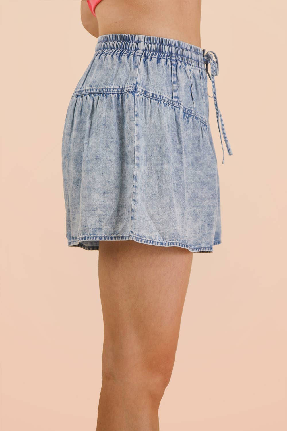 Chambray Flare Shorts