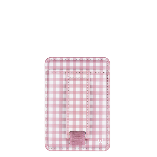 Blushing Gingham Magnetic Wallet