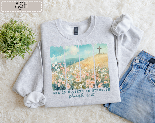 Clothed In Strength  Sweatshirt