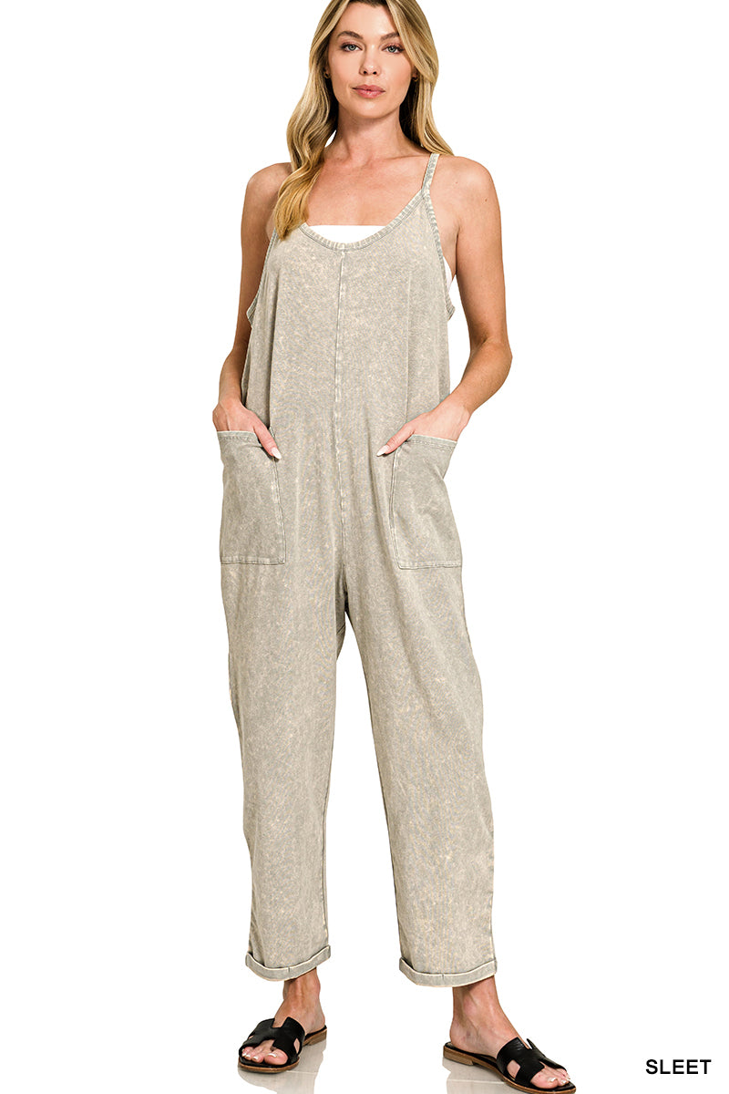 Zenana Spaghetti Strap Overalls