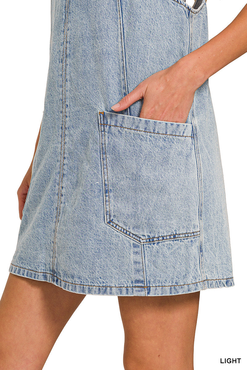 Zenana Denim Overall Dress