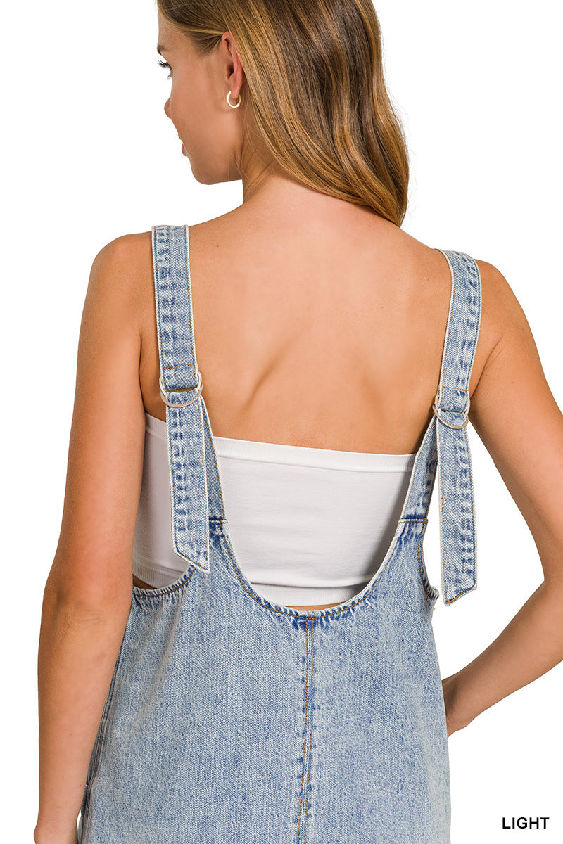 Zenana Denim Overall Dress