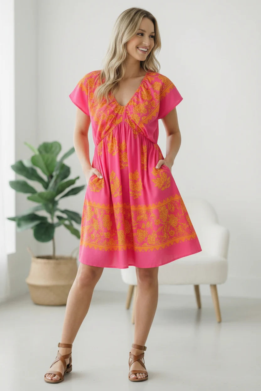 Tropical Midi Dress