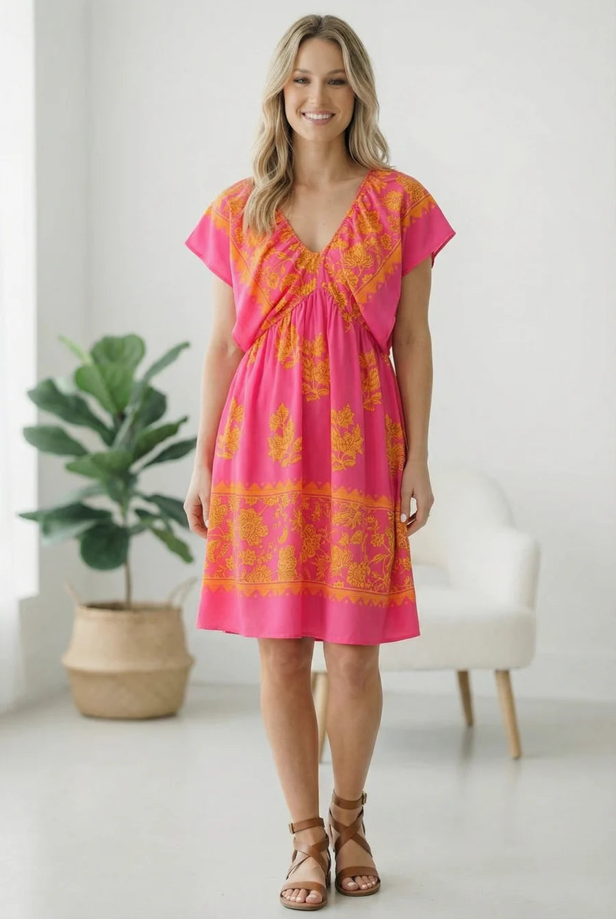 Tropical Midi Dress