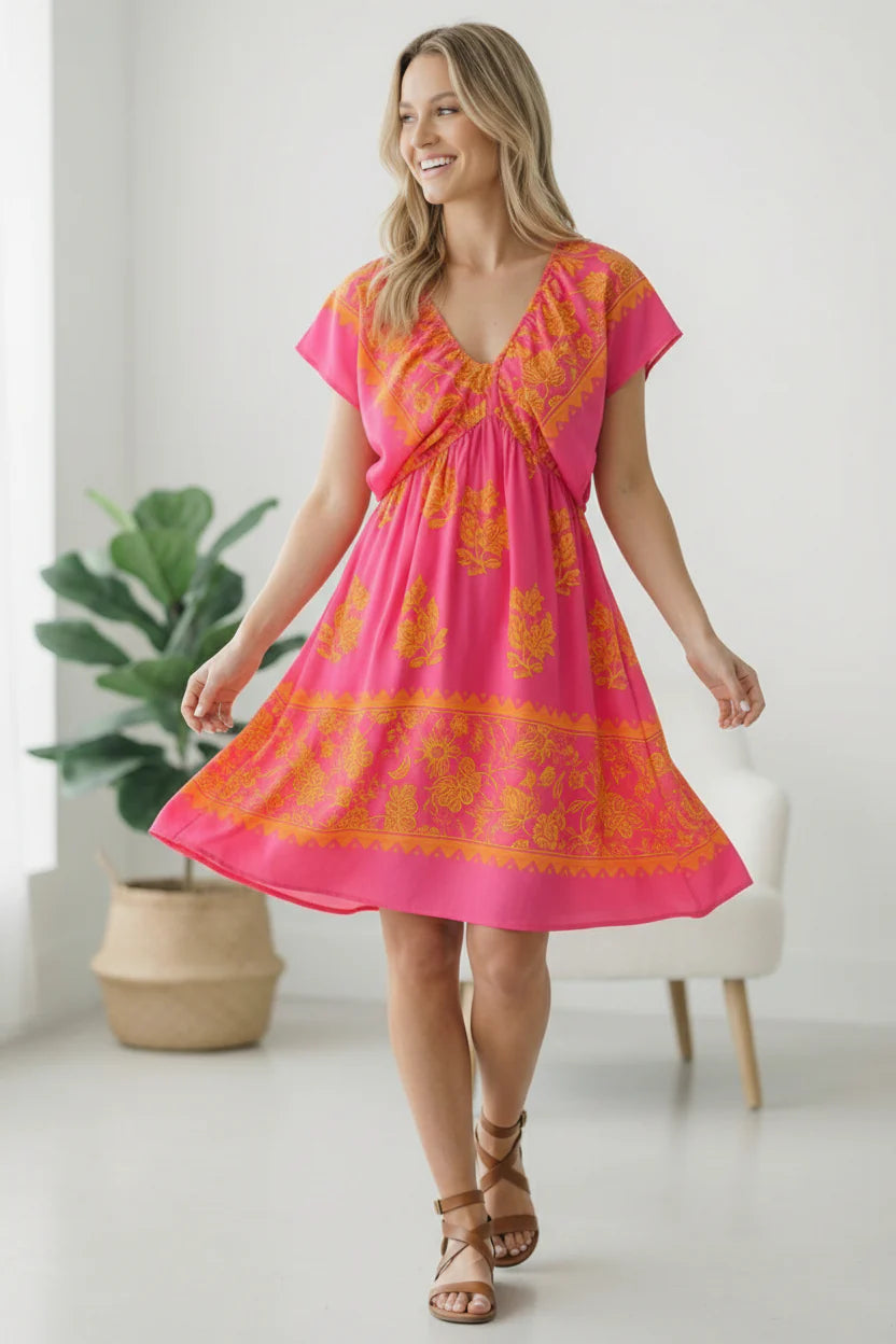 Tropical Midi Dress