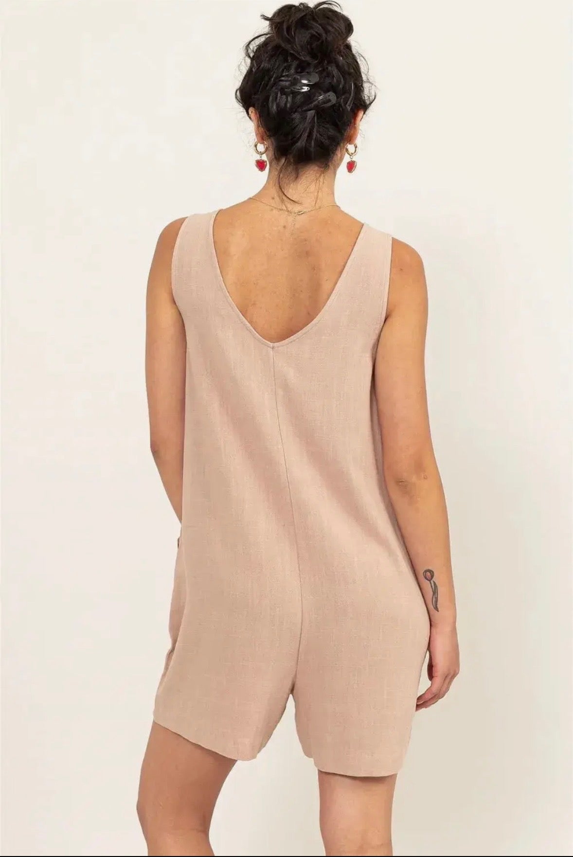 Boho Linen Flowy Romper