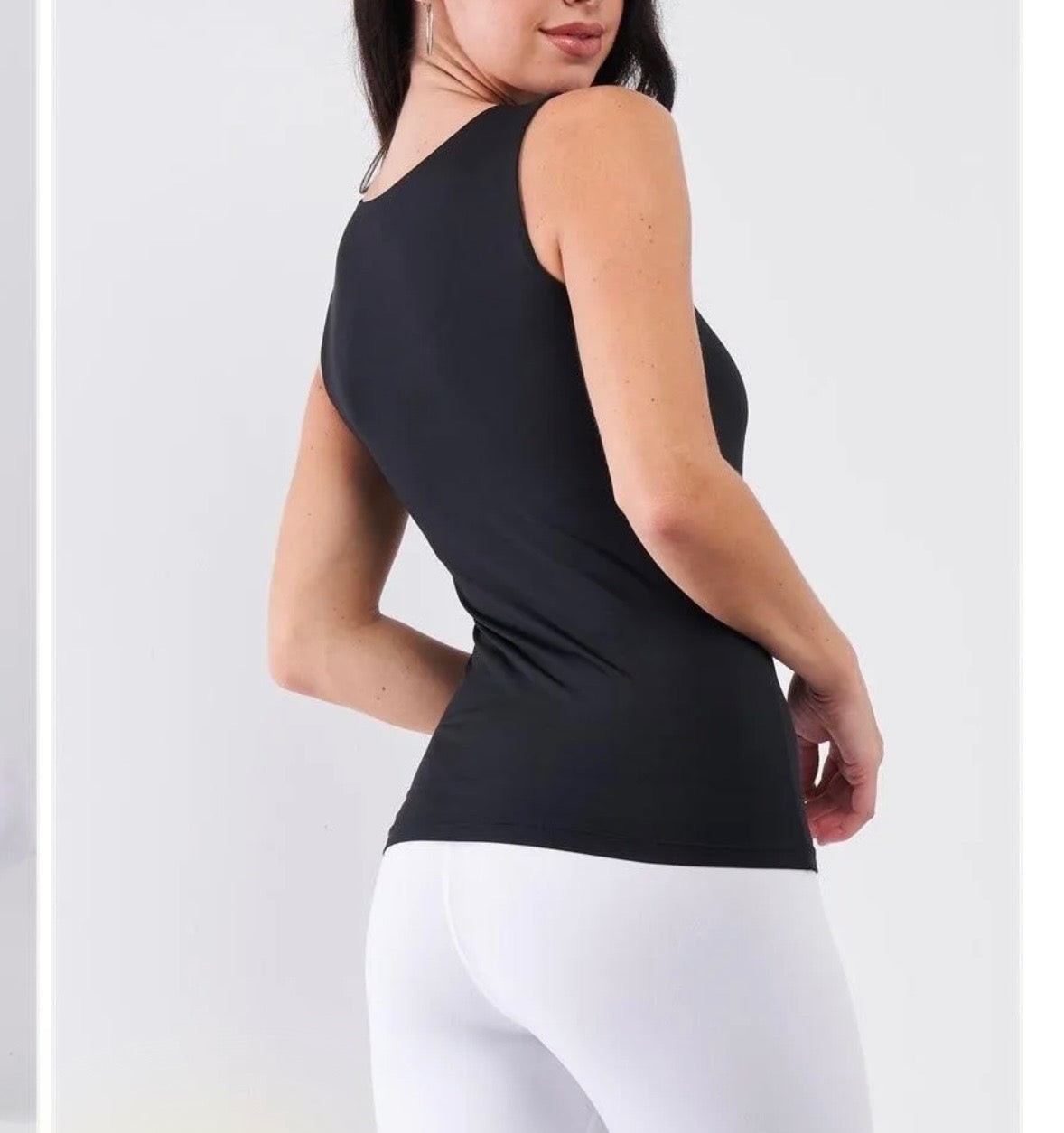 Black Round neck tank