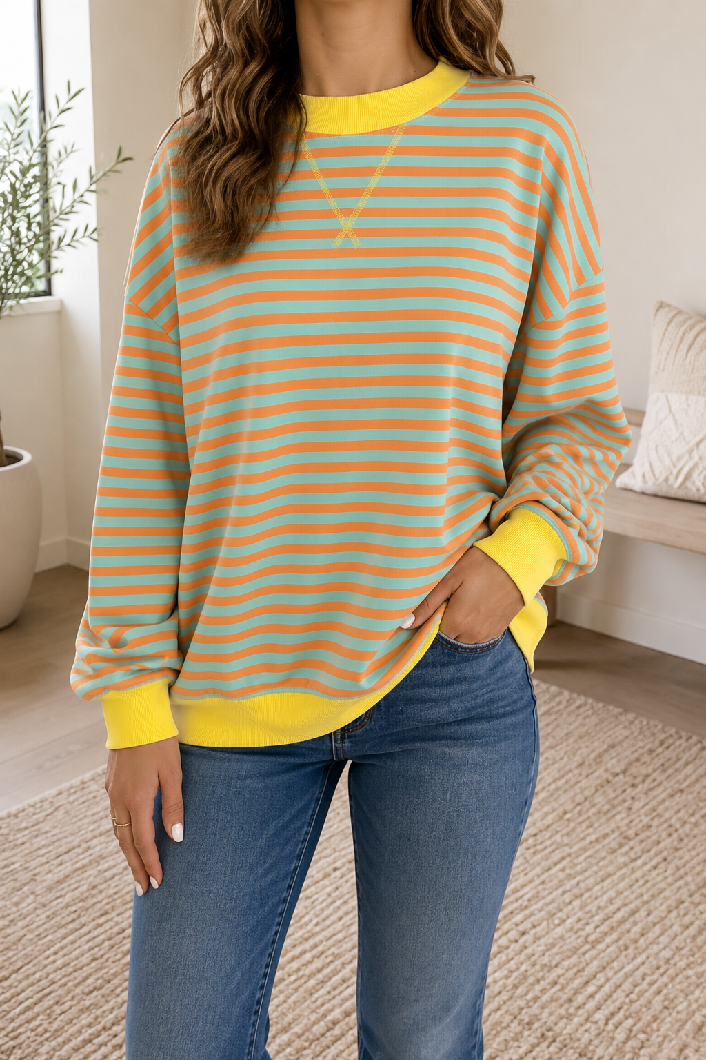 Sunshine Stripe Sweatshirt