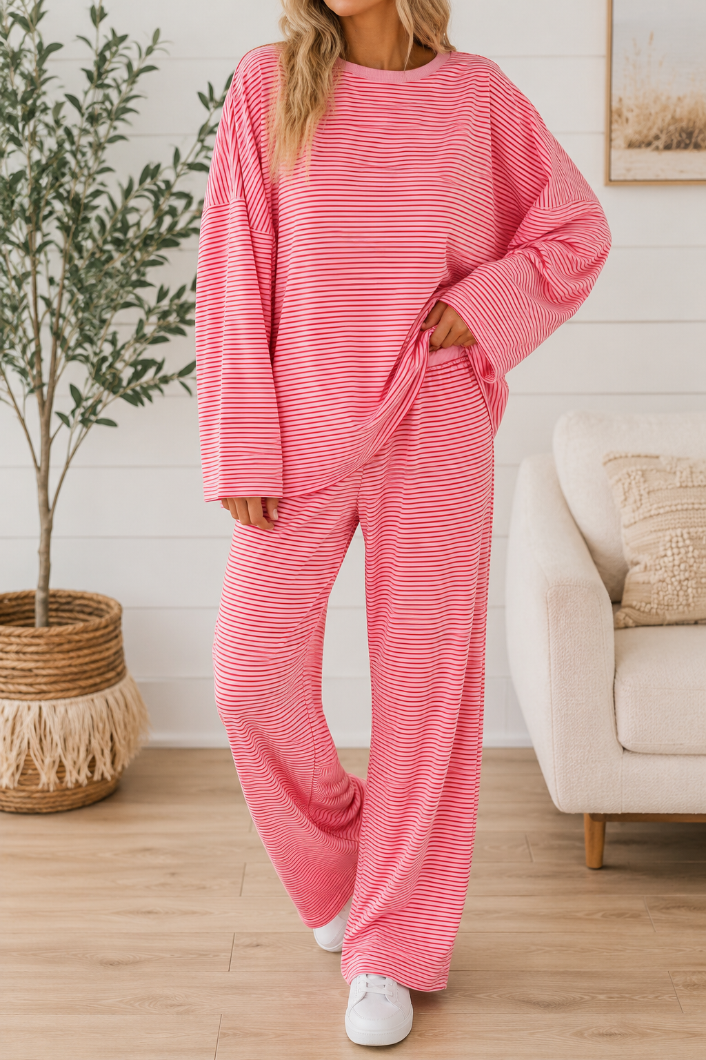 Pretty in Stripes Lounge Set