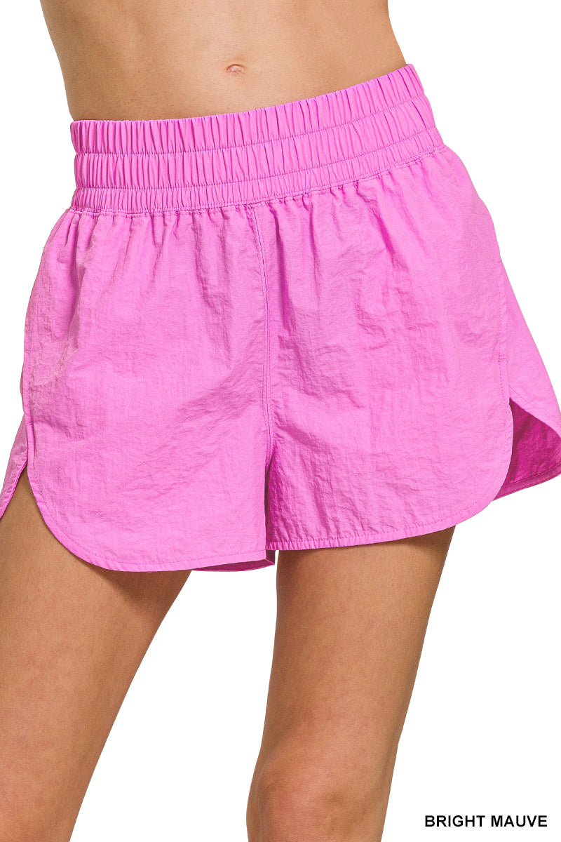 Zenana Windbreaker Running Shorties