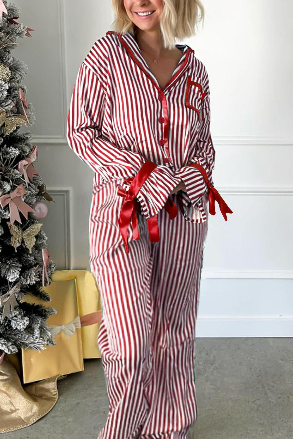 Velvet Kiss Striped Silky PJ Set RTS