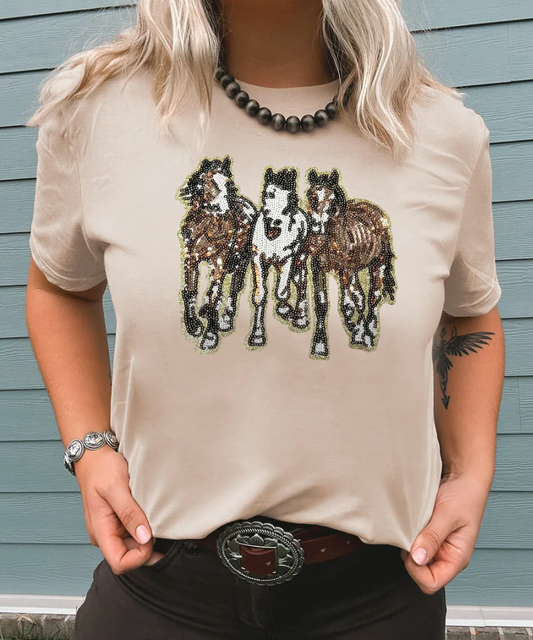 Saddle Up Sequin Tee RTS
