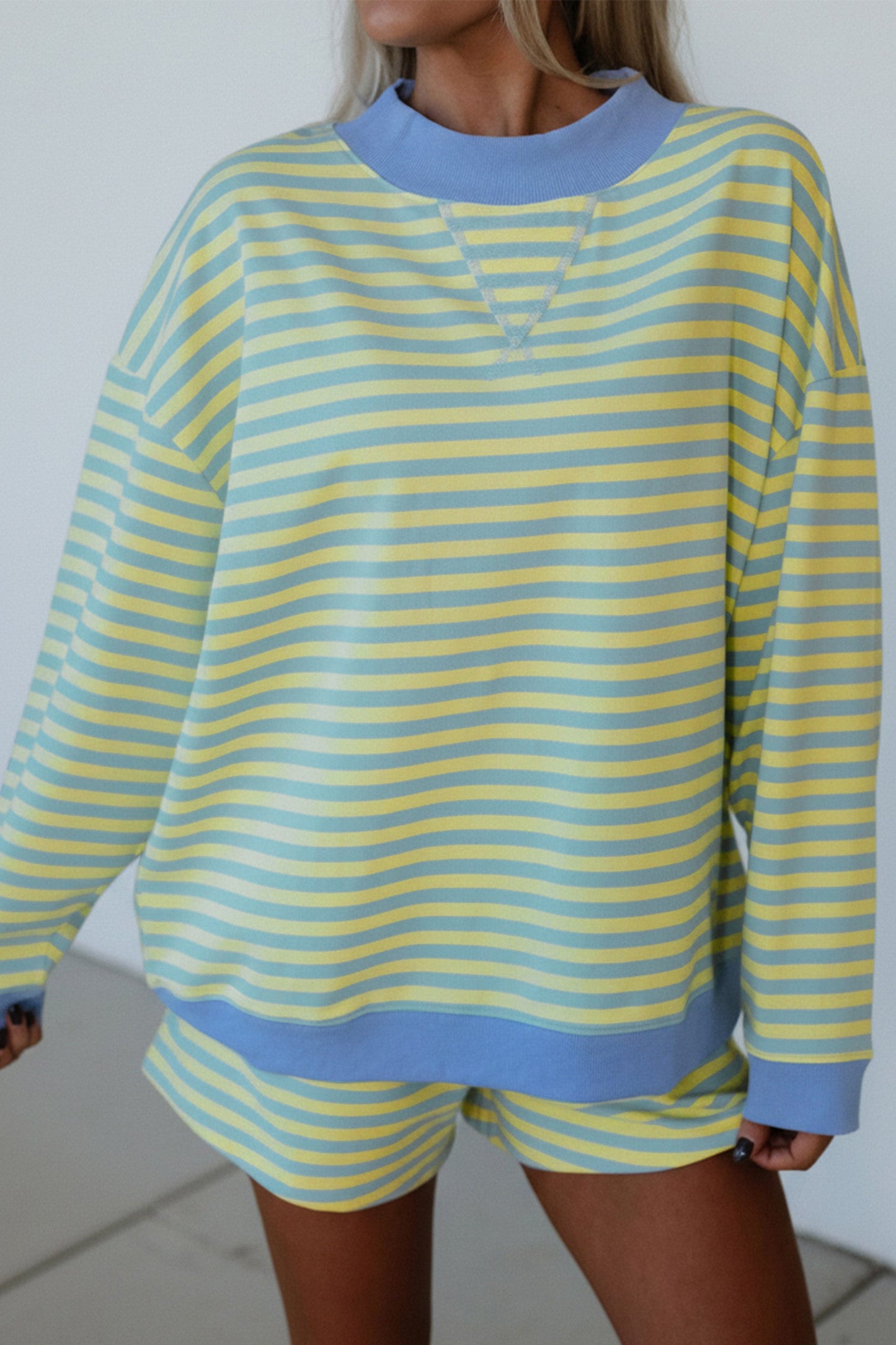Yellow Stripe Colorblock Set