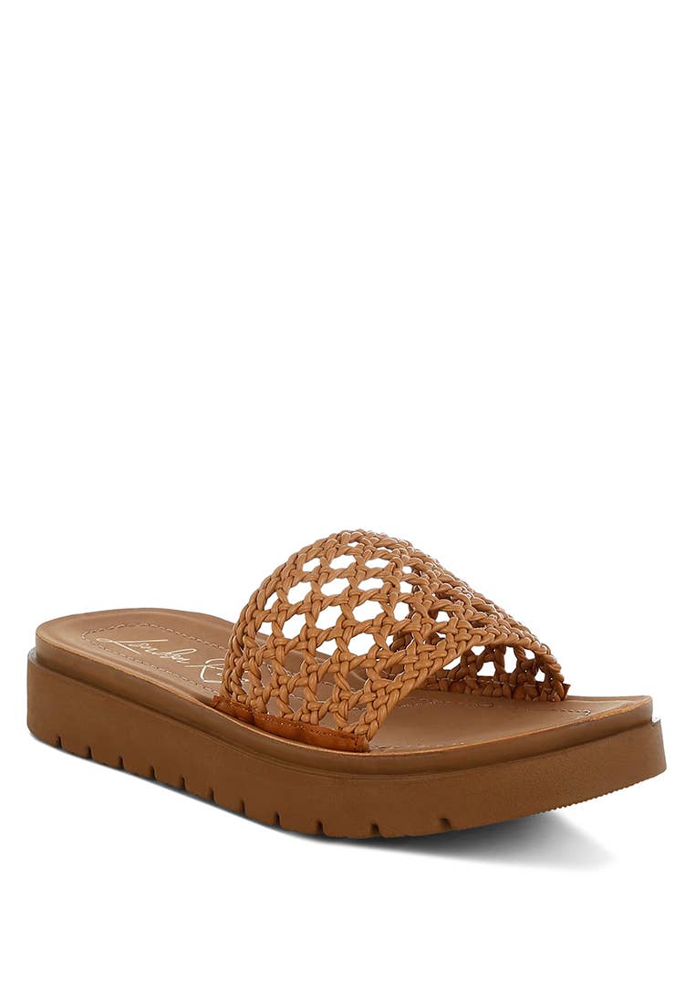 Woven Sandals-Tan