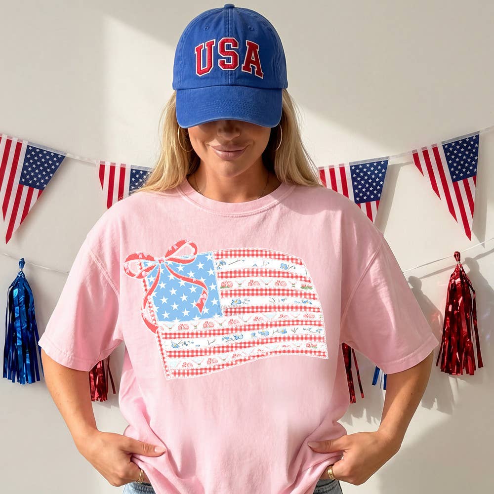 Preppy Lace USA Flag Tee