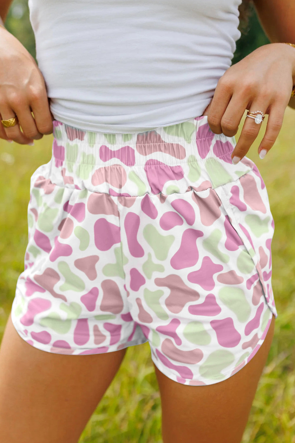 Camo Shirred Athletic Bottoms
