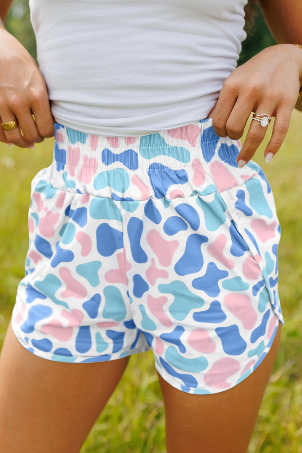 Camo Shirred Athletic Bottoms