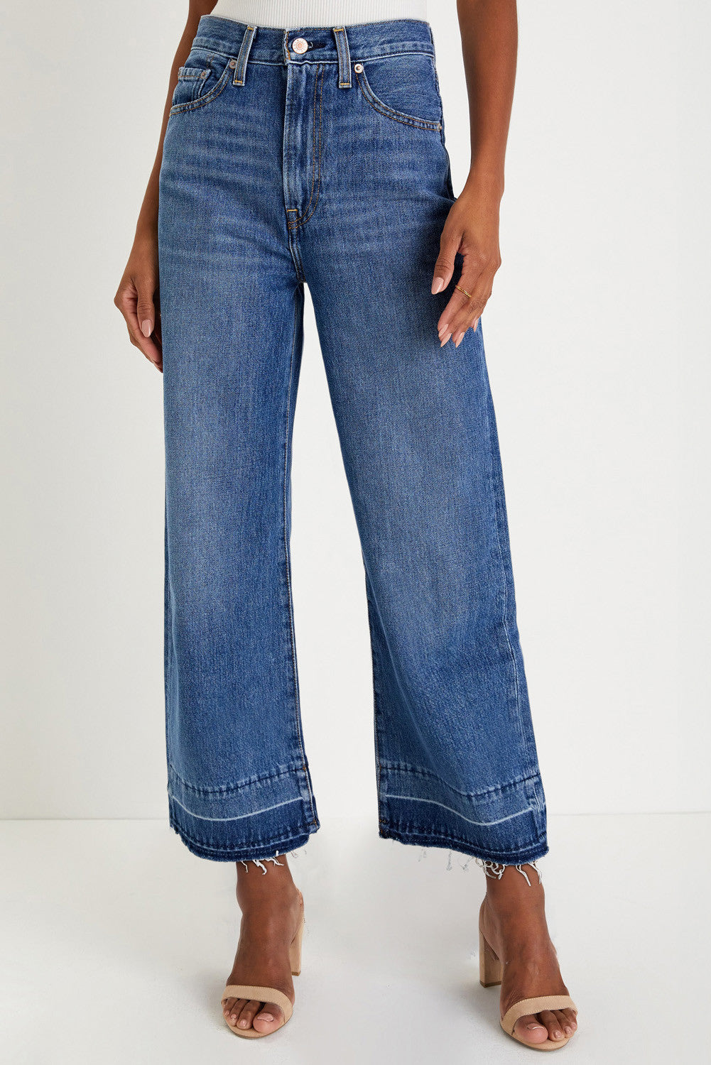 Raw Hem High Waist Jeans